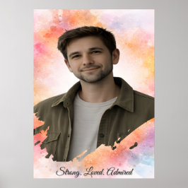 Poster Upload His Photo- Personalized Custom Gift for Him