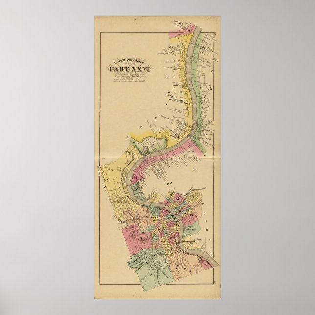 Pôster Upper Ohio River e Valley (Frente)