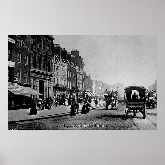 Pôster Upper Street, Islington, 1906 (Frente)
