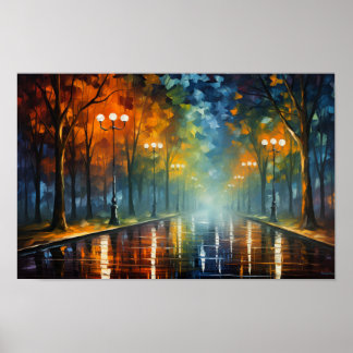 Poster 🎨 Urban Dreamscape Oil 🌆 Série Pintura