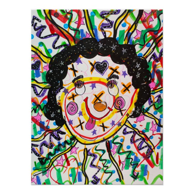 Pôster Urban Edgy Abstract Graffiti Poster | Positivity (Frente)