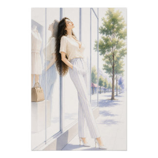 Pôster URBAN FLUID ELEGANCE — Urban Reverie Poster