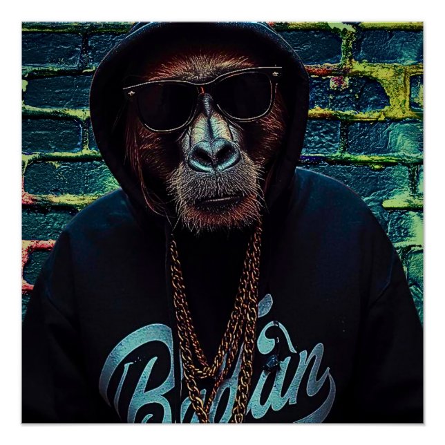 Pôster Urban Gorilla – Street Style Canvas Art Print (Frente)