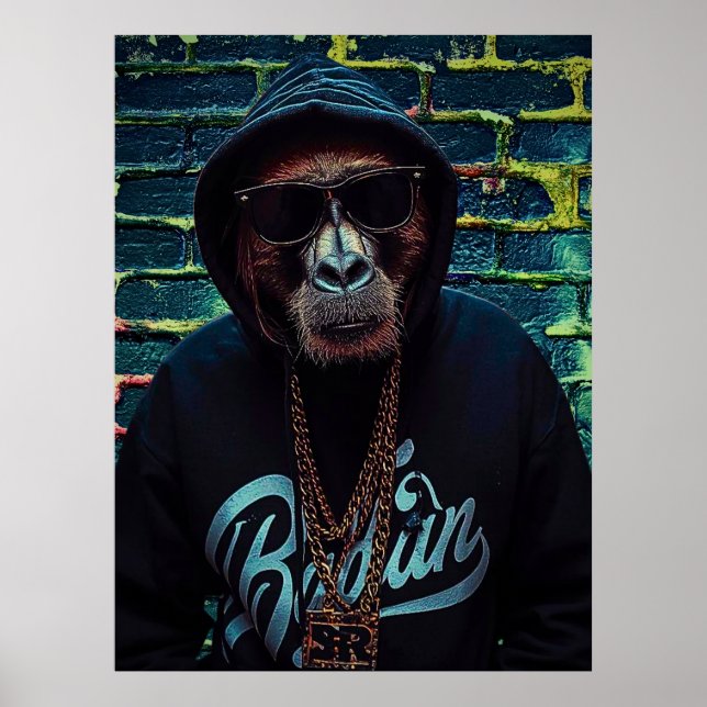 Poster Urban Gorilla – Street Style Canvas Art Print (Frente)