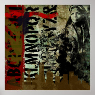 poster urbano da deterioração dos grafites