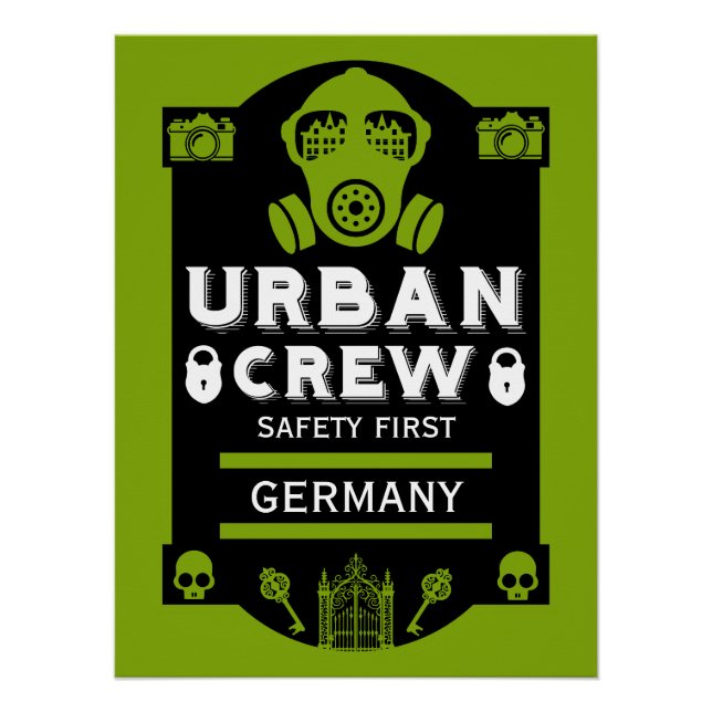 Pôster Urbex de Exploração Urbana (Frente)