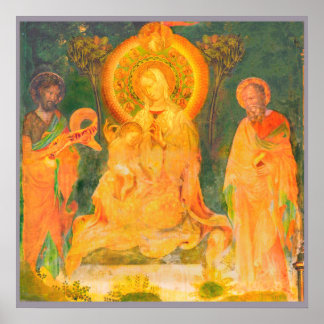 Pôster Urbino Vida de João Batista por Salimbeni