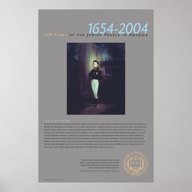 Poster Uriah P. Levy (1792-1862) (Frente)