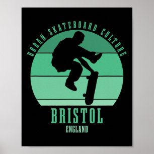Poster Urn de Skateboardista Bristol Inglaterra Skate 1