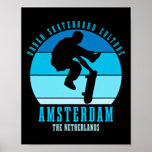 Poster Urn Skateboarder Amsterdã Skate 3