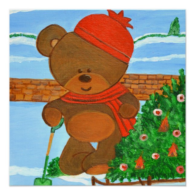 Pôster Ursinho de Natal (Frente)
