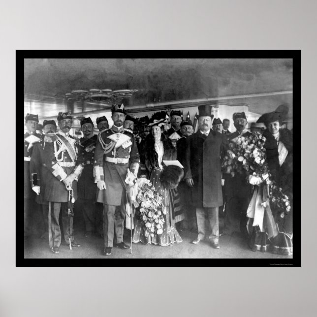 Pôster Ursinho Roosevelt e Príncipe Henry 1902 (Frente)