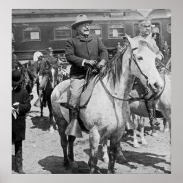 Pôster Ursinho Roosevelt em Horseback em Yellowstone