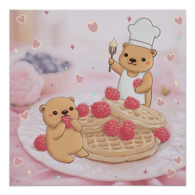 Pôster Ursinhos & Waffles (Frente)