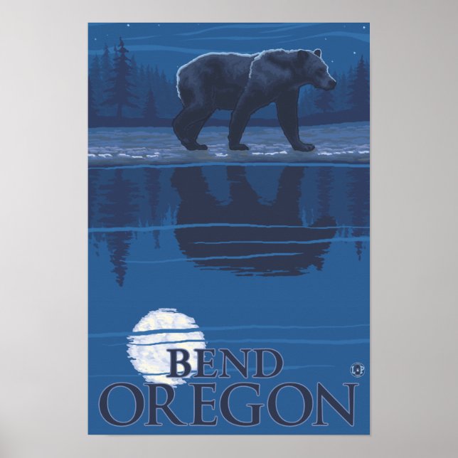 Poster Urso à Lua - Dobre, Oregon (Frente)