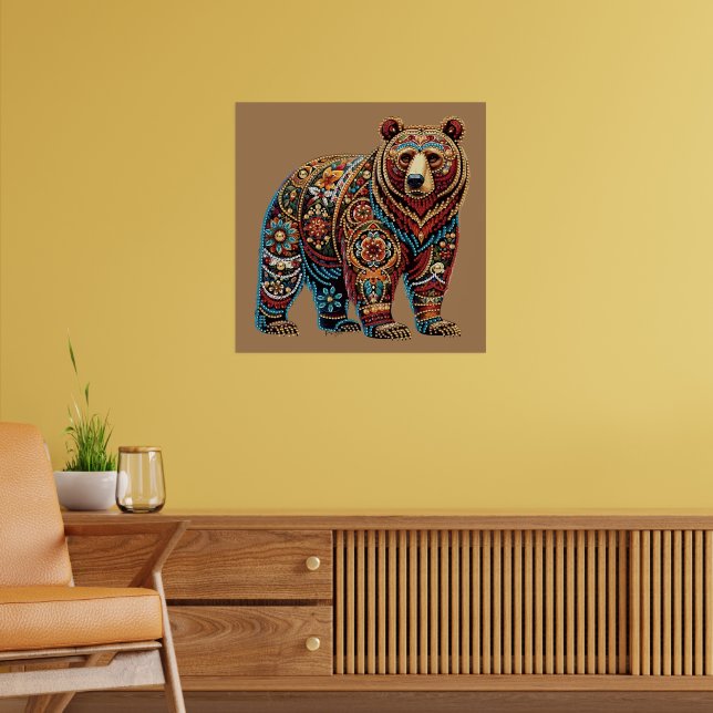 Poster Urso | AMANTE DE OS ANIMAIS | Pontos Gem (Sala de Estar 2)