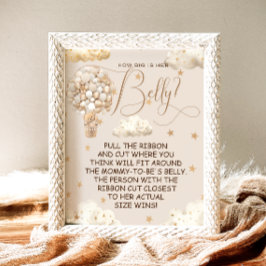 Poster Urso Balões Quão Grande é a Barriga da Mamãe Poste