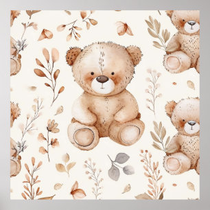 Poster Urso Beige Bonito