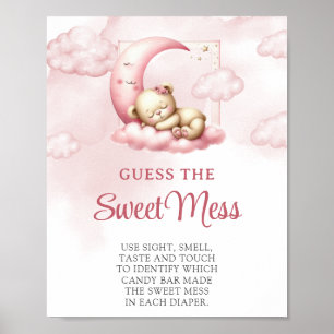 Poster Urso Cloud Nove Supõe Que O Jogo Doce Mess