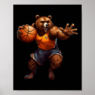 Poster Urso de Basquete