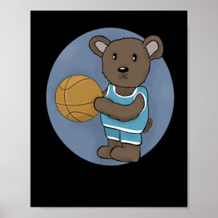 Poster Urso de Basquete