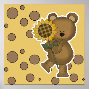 Poster Urso de Corda de Girassol