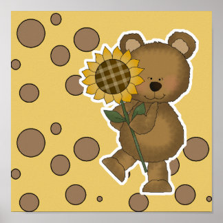 Poster Urso de Corda de Girassol