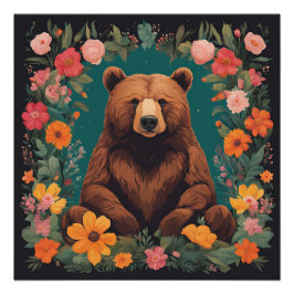 Pôster Urso de Cottagecore