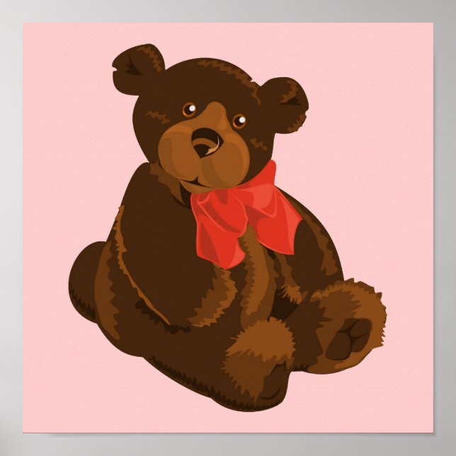 Poster Urso de desenho animado bonito (Frente)