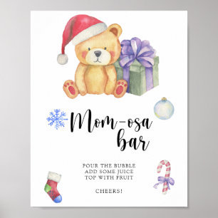 Poster Urso de inverno \ Cartaz da barra Mom-osa