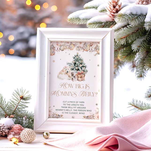 Poster Urso de inverno giro como grande é a barriga de Ma (Criador carregado)