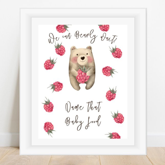 Poster Urso - Dê nome à comida de bebê (Criador carregado)
