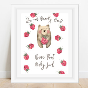 Poster Urso - Dê nome à comida de bebê