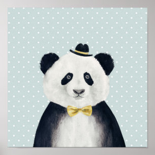 Poster Urso de panda da aguarela