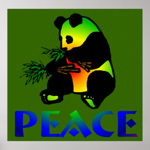 Pôster Urso de panda da paz