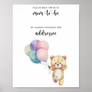 Poster Urso de pelúcia - Ajude a Mãe Atarefada que está P