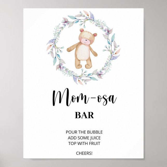 Poster Urso de pelúcia \ Bar da Mãe-osa (Frente)