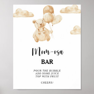 Poster Urso de pelúcia \ Bar Mom-osa  Cartaz
