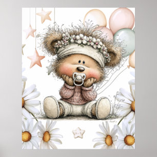 Poster Urso de Pelúcia Caprichoso 