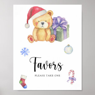 Poster Urso de pelúcia de inverno - Cartaz de Favoritos