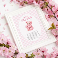 Urso de pelúcia rosa gingado Churrasco de bebê neu