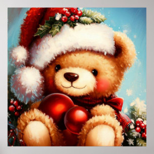 Poster Urso de Teddy de Natal 4