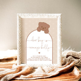 Poster Urso de Teddy Minimalista, como Grande é a Mamãe