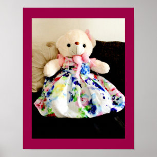 Poster Urso de ursinho em um vestido