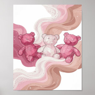 Poster Urso Dinâmico PRATA TRÊSURSOS NO ESPAÇO