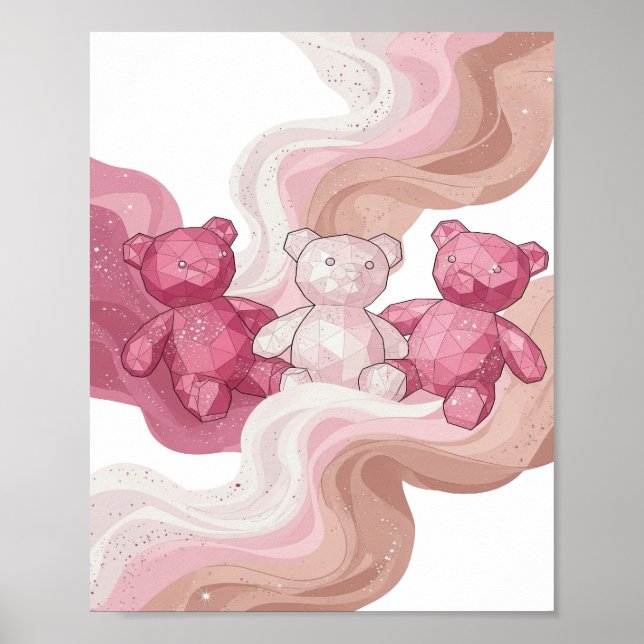 Poster Urso Dinâmico PRATA TRÊSURSOS NO ESPAÇO (Frente)