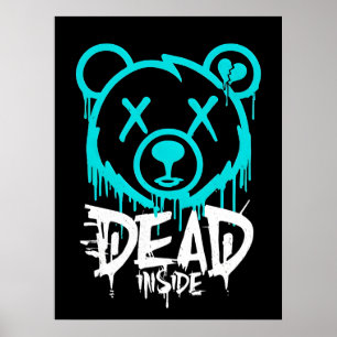 Poster Urso do Grafite do Dentro do morto - Derramando o 