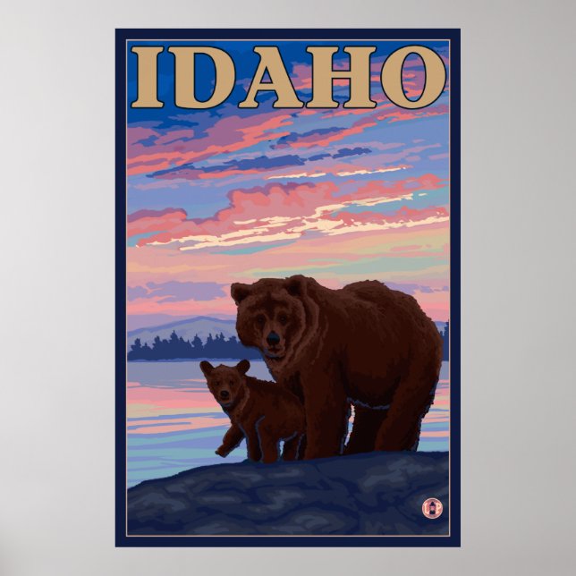 Pôster Urso e Cub - Idaho (Frente)