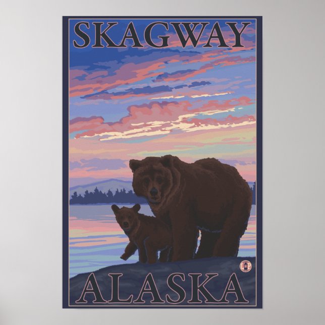 Poster Urso e Cubo - Skagway, Alasca (Frente)