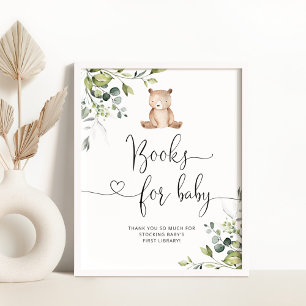 Poster Urso Eucalipto, livros de eucalipto para bebê